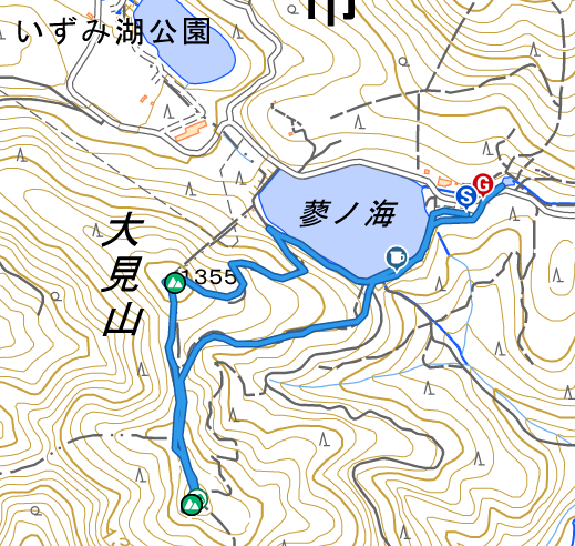 大見山ルートマップ
