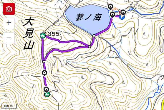 大見山ルートマップ